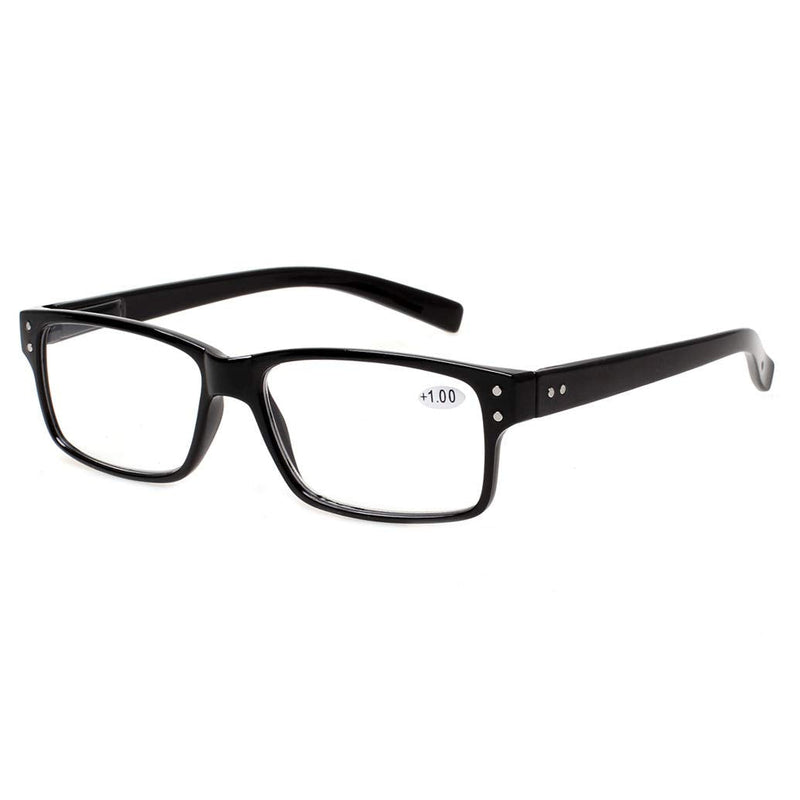 [Australia] - Reading Glasses 5 Pairs Quality Readers Spring Hinge Glasses for Reading for Men and Women 5 Pack Black 2.5 x 