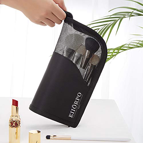 [Australia] - EIIORPO Makeup Brush Organizer Bag Travel Cosmetic Holder Bag Waterproof Dust-free Pencil Cup Holder Case with Zipper 