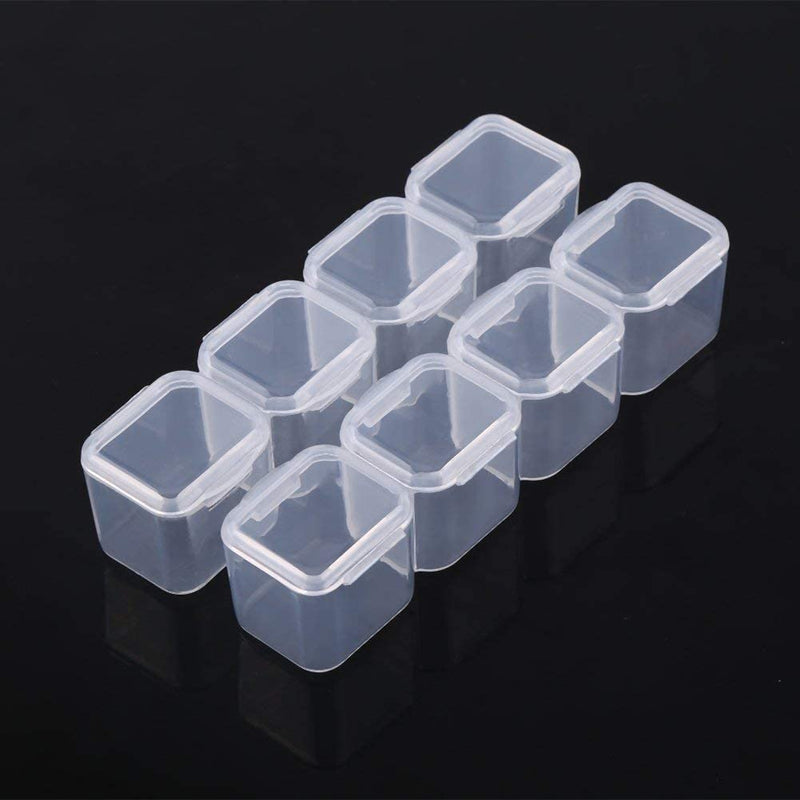 [Australia] - Clear Plastic Medicine Box 28 Slots Pill Box Adjustable Tablet Medicine Pill Container Jewelry Storage Organizer Box Pill Box Organiser Weekly Pill Box 17.5x10.8x2.7cm 