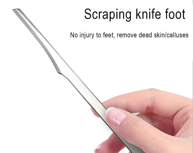 [Australia] - AKOAK 5 Pcs Stainless Steel Scraper Multifunctional Professional Pedicure Tools to Remove Dead Skin Callus Knife Scraping Pedicure Tools 