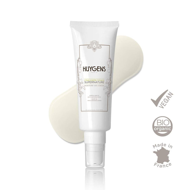 [Australia] - Supernature Moisture Gel-Cream HUYGENS - Healthy Glow & Anti-blemishes - Moisturizes & Matifies the Skin - Sensitive Skin - With Salicylic Acid - Natural & Organic - Vegan - Made In France - 50 ml 