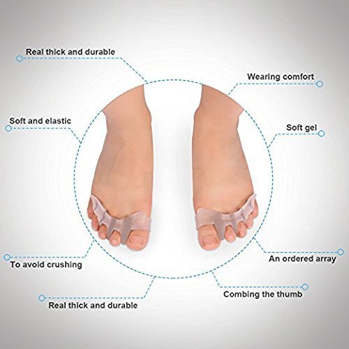 [Australia] - ZJchao Foot Care Toe Correction Gel Toe Separators Stretchers for Dancers, Yogis Athletes and Treatment for Bunions, Hammer Toe Hallux Valgus Relief 