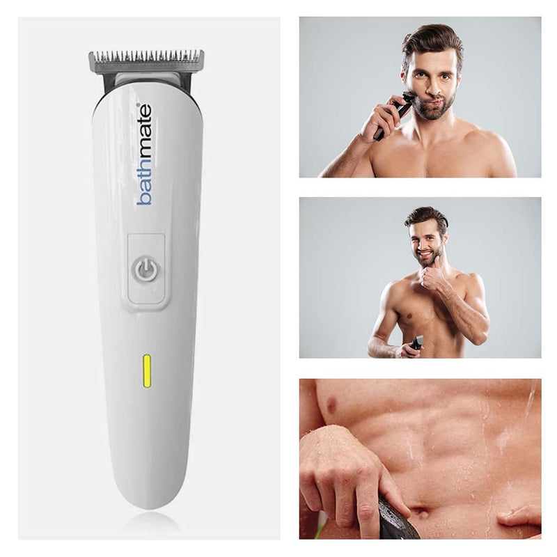 [Australia] - BathMate Trim Mens Shaver, Body Groomer & Groin Hair Trimmer, Balls Trimmer & Hair Clippers, Rechargeable Built-in Battery, Skin Safe Male Hygiene Razor 