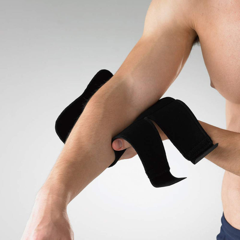 [Australia] - LP SUPPORT 759 Elbow Support Wrap - Compression and Pain Relief Strap - Brace For Tendonitis, Bursitis, Tennis, Basketball, Workout and Weightlifting - Adjustable One Size Fits All - Black 