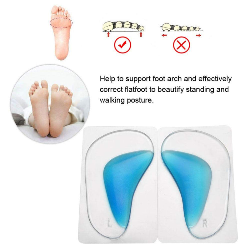 [Australia] - Corrective Insole,flat foot insoles, Foot Support Pads, Footwear Insoles, for Corrective Posture of The Foot (Blue) 