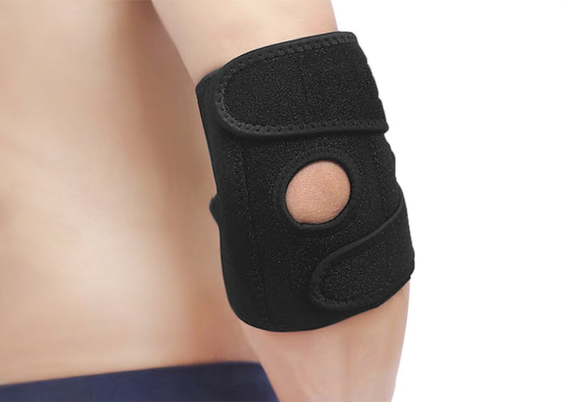 [Australia] - 1 PC Adjustable Compression Recovery Elbow Brace Support Anti-Slip Fitness Sports Protection Gear Elbow Pad Guard for Sprain, Pain Relief, Tendonitis, Tennis&Golf Elbow Treatment Black 