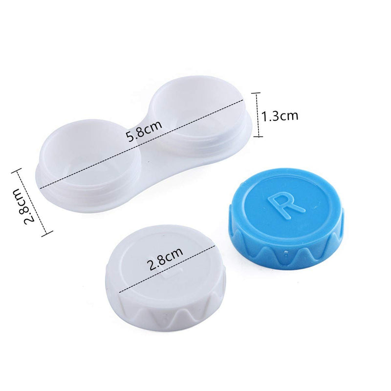 [Australia] - 25 Pack Contact Lens Cases Portable Contact Lens Container Contact Lens Soaking Storage Case with L and R Caps, 5 Colors 