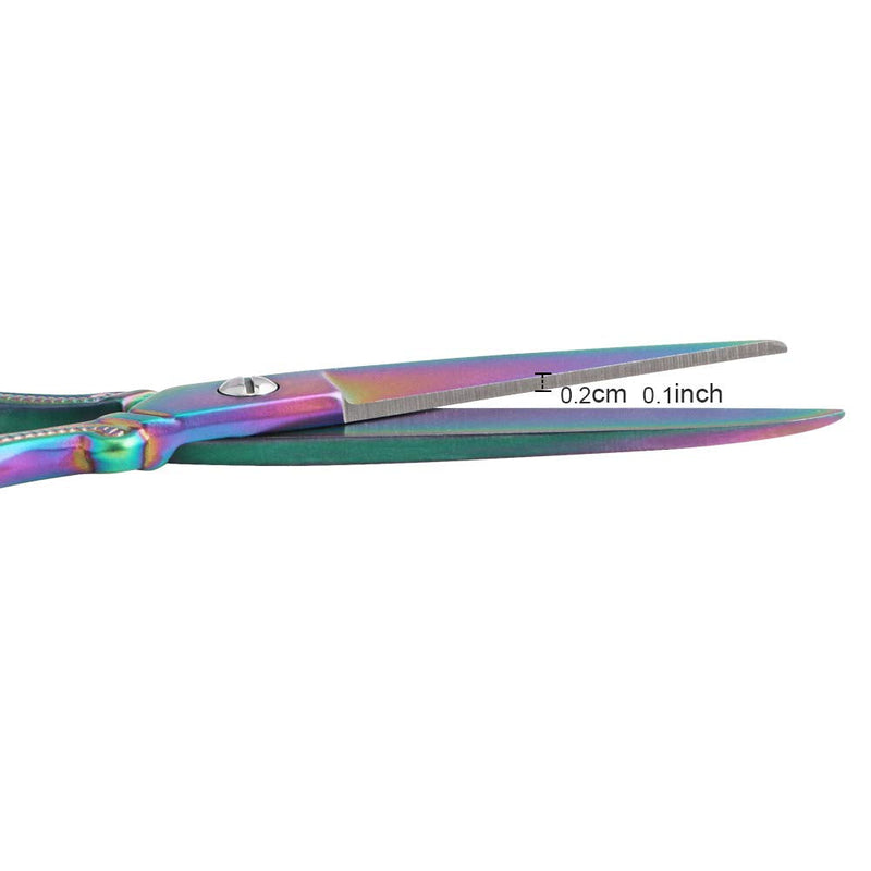 [Australia] - Asdirne Small Fabric Scissors，Heavy Duty Stainless Steel Tailor Fabric Scissors, Dressmaker Sewing Ultra Sharp Shears, 13cm,Colorful 