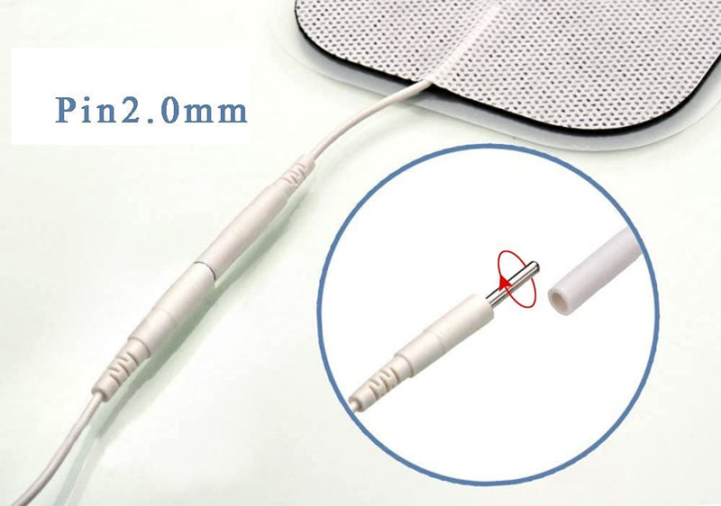 [Australia] - OUDYSCARE TENS Unit Electrodes Replacement Pads - Compatible with AUVON TENS 7000 EMS Machine - 24Pcs 2"x2" Self-Adhesive Reusable Massage Electrode Patches for Lower Back , Arm , Leg and Pain Relief 