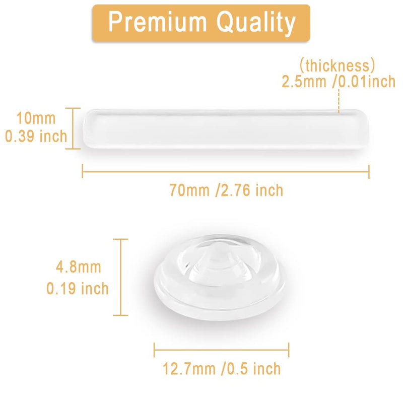 [Australia] - Cabinet Door Bumpers Clear, Sound Dampening Cushion Pads,Glass Table Top Anti Slip Pads, Soft Close Self Adhesive Rubber Bumper Strip ( Round and Rectangular, 50 PCS ) 1 