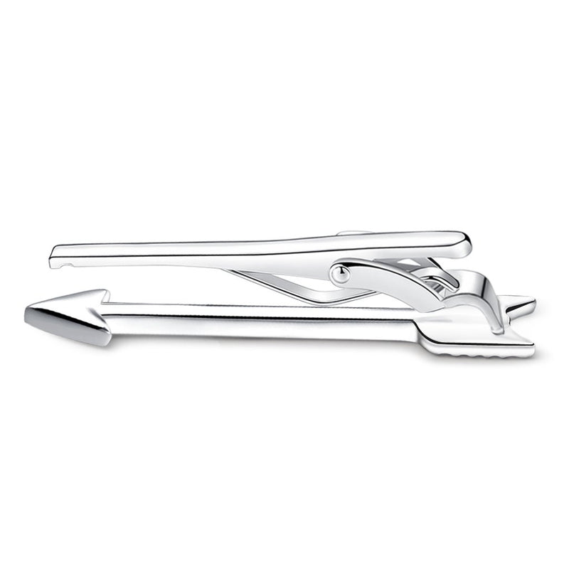 [Australia] - Honey Bear Mens Arrow Tie Clip Bar Stainless Steel 4.7cm 