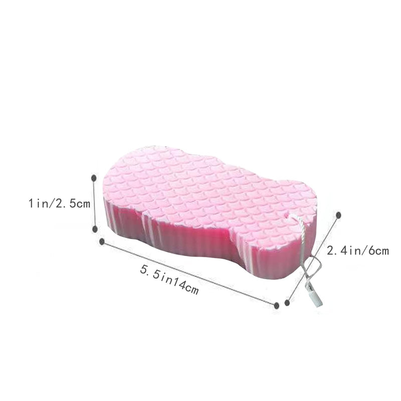 [Australia] - Super Soft Exfoliating Bath Sponge, 2022 New Exfoliating Bath Sponge, Soft Exfoliating Sponge Spa Scrub Exfoliator Dead Skin Remove, Bath Sponge for Adults Children and Pregnant Women(Pink) 