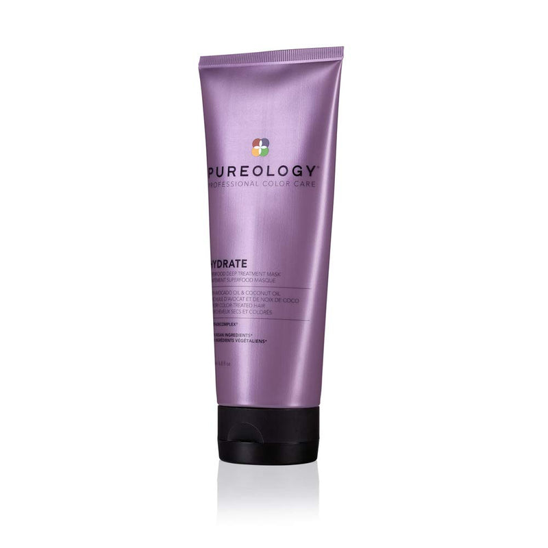 [Australia] - Pureology Hydrate Superfood Treatment Hair Mask | For Dry, Color Treated Hair | Silicone-Free | Vegan 6.8 Fl Oz (Pack of 1) 