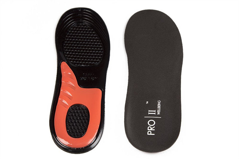 [Australia] - Pro11 wellbeing Massaging Gel Replacement Sports Orthotic Insoles with Comfort Zone for Impact Relief (8-13 Mens) Blue 