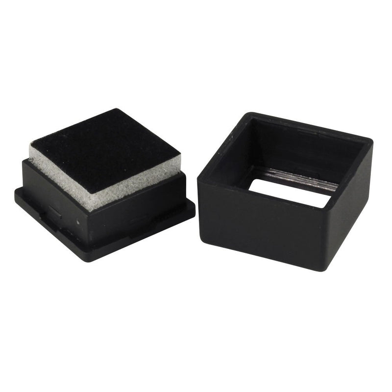 [Australia] - 12 Gem Jars - Black Square Glass Top with 2-sided Foam Insert Gemstones Jewelry Display 