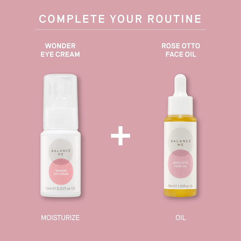 [Australia] - Balance Me Wonder Eye Cream – 100% Natural Vegan Anti-Ageing Cream Eye Gel - Hyaluronic Acid Hydrates & Reduces Dark Circles & Puffiness – For All Skin Types - Made In Uk – 15Ml 