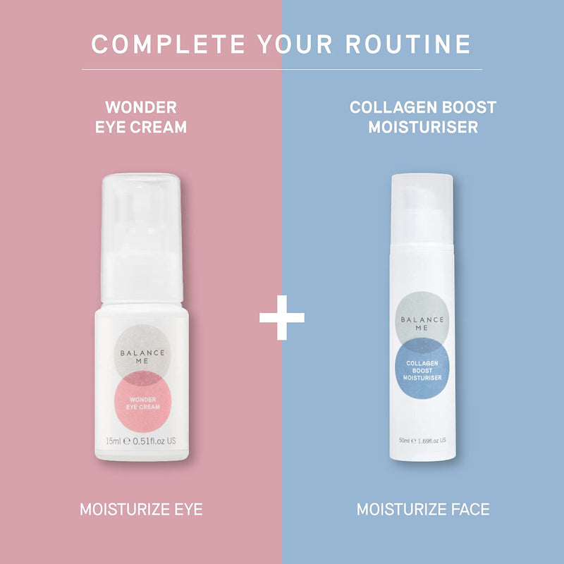 [Australia] - Balance Me Wonder Eye Cream – 100% Natural Vegan Anti-Ageing Cream Eye Gel - Hyaluronic Acid Hydrates & Reduces Dark Circles & Puffiness – For All Skin Types - Made In Uk – 15Ml 