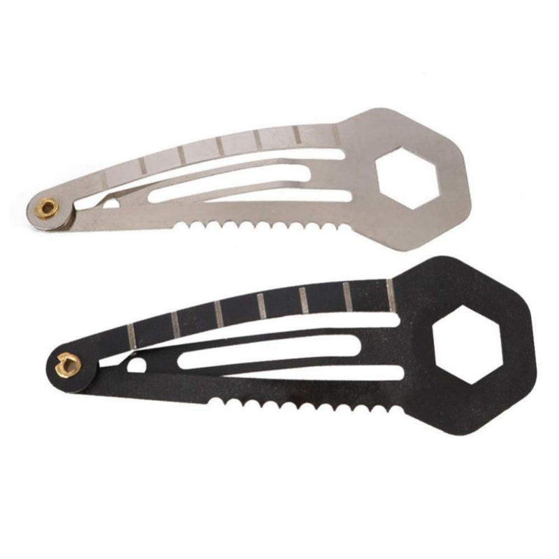 [Australia] - VintageBee 10 Pack Mini Multi Tool Multi-Functional Hair Clip Stainless Steel Women Self-Defense Tool EDC Survival Kit 