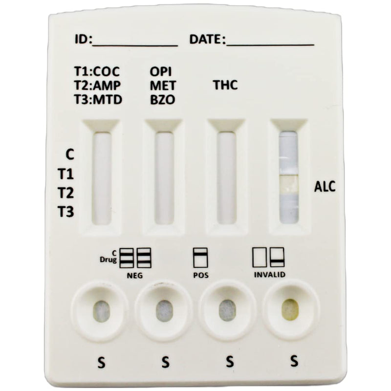 [Australia] - Saliva Drug Test - Testing Kit - 8 Drugs Tested - Cannabis, Cocaine, Amphetamine, Methamphetamine, Benzodiazepine, Methadone, Opiates & Alcohol 1 Test 