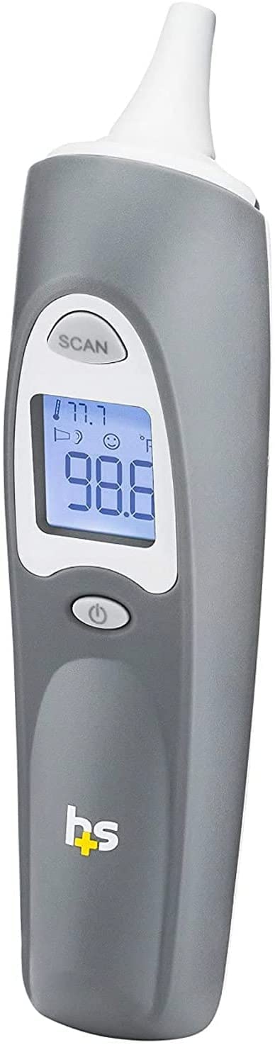 [Australia] - HealthSmart Digital Ear Thermometer for Babies, Kids and Adults - Instant and Accurate Results, Infrared Technology, Visual Fever Indicator, and 30 Disposable Lens Covers 
