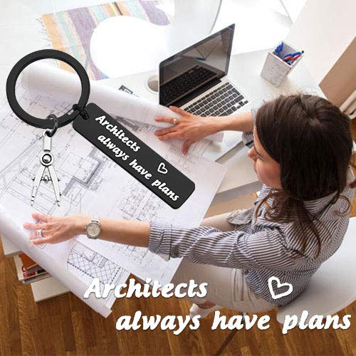 [Australia] - MAOFAED Architect Gifts Architecture Gifts Architecture Student Gift Architect Always Have Plans Archi Keychain architect have plan blakc 