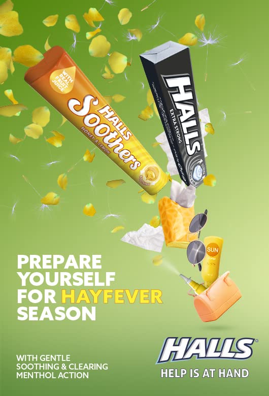 [Australia] - Halls Soothers Real Peach and Raspberry Juice Sweets, 45 g 45 g (Pack of 1) 