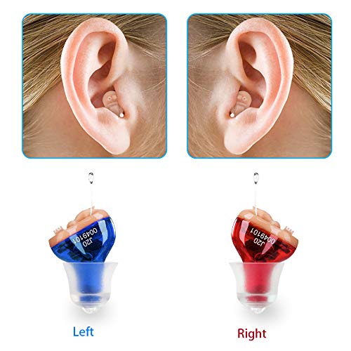 [Australia] - IncenSonic Mini Sound Amplifier, Ear Sound Enhancer, Noise Reduction, Enhanced Speech, Feedback Cancellation, Suitable for Adults (Blue, Left) 