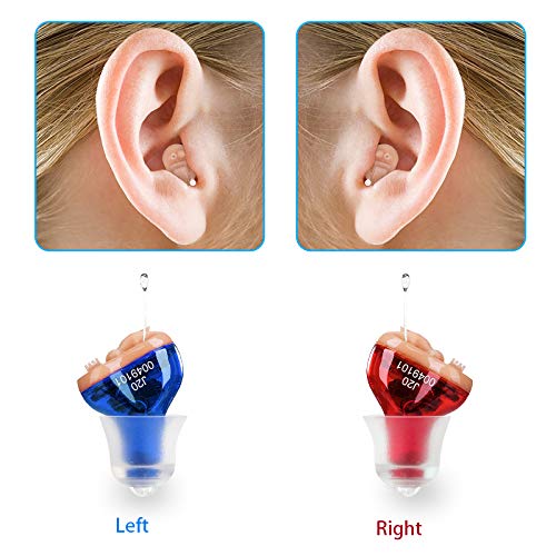 [Australia] - IncenSonic Mini Sound Amplifier, Ear Sound Enhancer, Noise Reduction, Enhanced Speech, Feedback Cancellation, Suitable for Adults (Red, Right) 