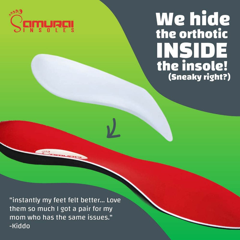 [Australia] - Samurai Insoles Plantar Fasciitis Arch Support Shoe Insoles Mens 5 - 5 1/2 | Womens 7 - 7 1/2 