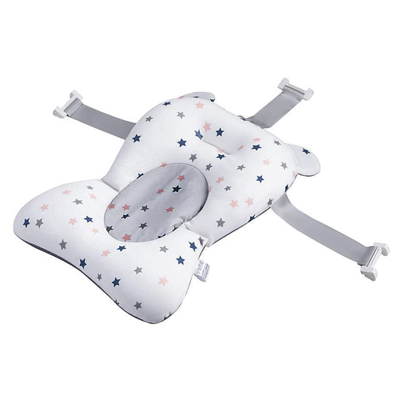 [Australia] - Baby Bath Cushion Pad Newborn Bath Bed Adjustable Baby Shower Mat Non-Slip Soft Mesh Padded Infant Bathtub Support Foldable Baby Bath Seat Back Body Pillow Infant Bather Floating Pad, 0-12 Months 