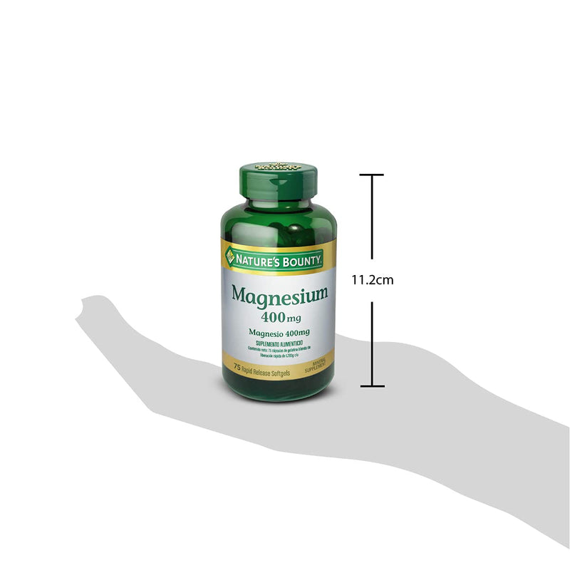 [Australia] - Nature's Bounty Magnesium 400 mg, 75 Softgels 