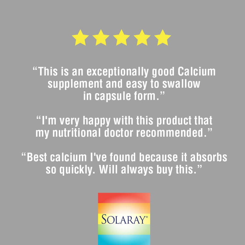 [Australia] - Solaray Calcium Hydroxyapatite 1000mg | Highly Advanced Calcium Supplement to Help Support Healthy Bones & Teeth, Nerve & Muscle Function | 120 Caps 
