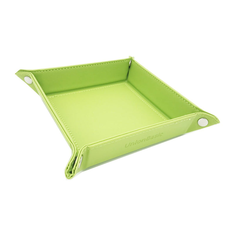 [Australia] - UnionBasic Fully PU Leather Jewelry Catchall Key Phone Coin Tray Change Caddy Bedside Storage Box (Green) Green 