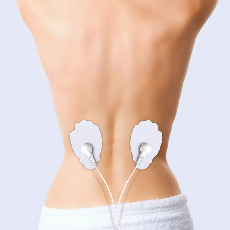 [Australia] - Belifu TENS Unit Electrode Pads Reusable Self-Adhesive Replacement Massage Pads Latex Free, Standard Connection Snap on 3.5mm Cable for Tens EMS Massager 