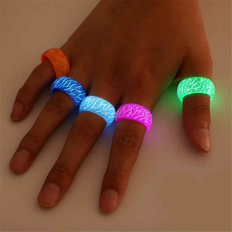 [Australia] - Nanafast Glow Resin Ring Christmas Luminous Ring Toy Gift for Kids Men Women Size 6-11 Blue 