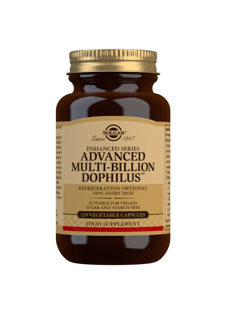 [Australia] - Solgar Advanced Multi-Billion Dophilus Vegetable Capsules - Pack of 120 - 4 Curated Strains of Beneficial Microorganisms - For Digestion and Immune Support - Vegan and Gluten Free 