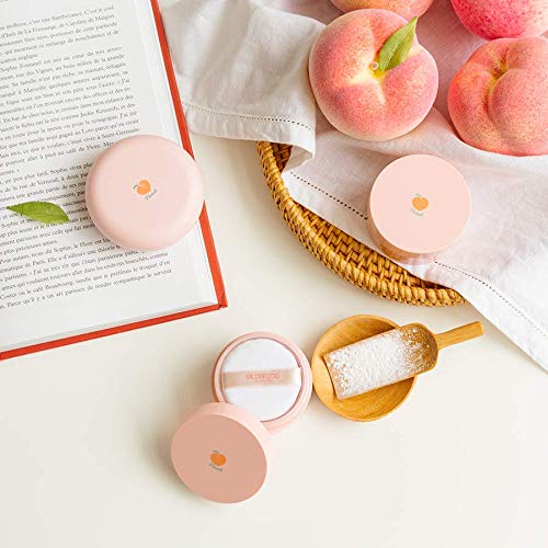 [Australia] - SKINFOOD Peach Cotton Multi Finish Powder 15g - Korean Peach Extract & Calamin Sebum Control Face Powder - Silky Setting Powder - Setting Powder for Oily Skin - Sweet Peach Scent for Soft Skin 