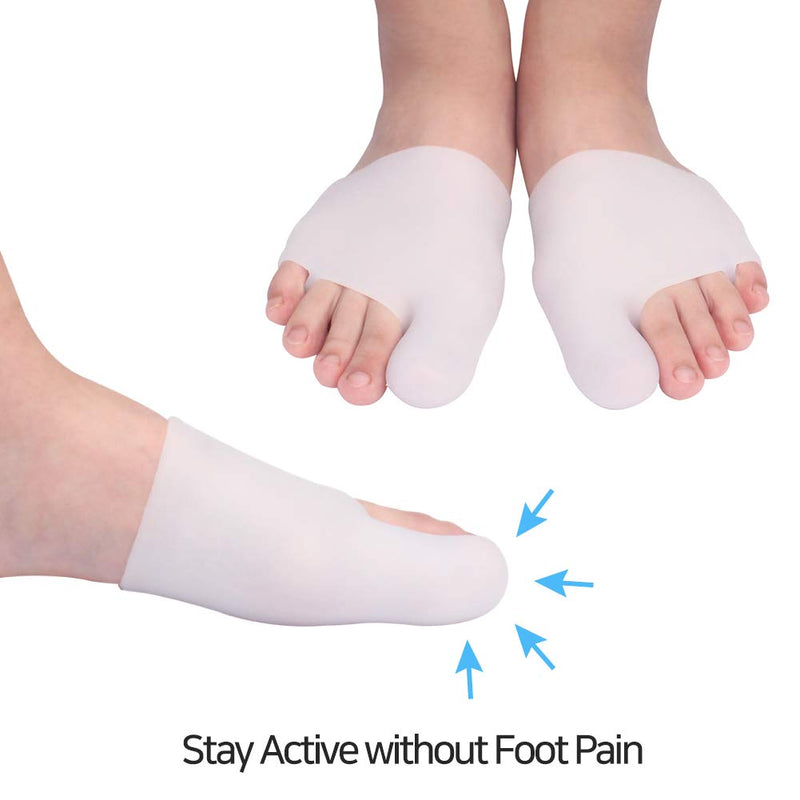 [Australia] - Gel Bunion Protector Sleeves - Metatarsal Pads for Men and Women – Pain Relief Toe Socks (1 Pair) 1 Pair (Pack of 1) 