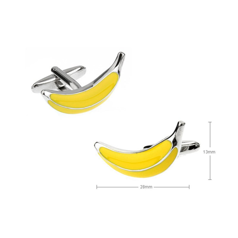 [Australia] - 3D Bananas Cufflinks Banana Fruit Cuff Links 