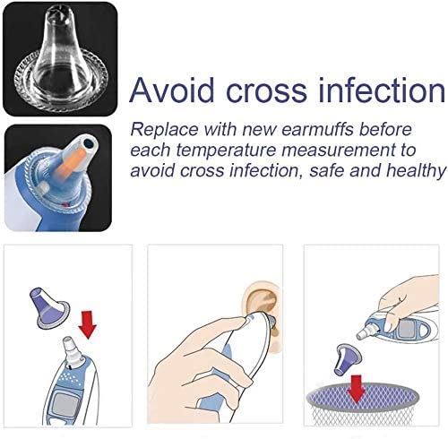 100 Counts Ear Thermometer Probe Covers/Refill Caps/Lens Filters Fiting for  Digital Thermometers Disposable Covers