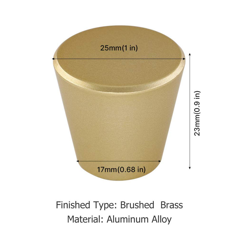 [Australia] - homdiy Brushed Brass Cabinet Knobs Gold Dresser Knobs-LS745GD Solid Round Drawer Knobs Gold Knobs for Dresser Drawers Gold Kitchen Cabinet Hardware 5 Pack 