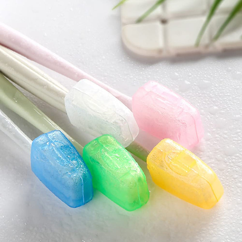 [Australia] - Hahhhha 7pcs Travel Toothbrush Case & 5pcs Toothbrush Head Cover, Portable Toothbrush Cover Case Set Toothbrushes Holder for Travel Home Office Camping School(Colorful) Colorful 