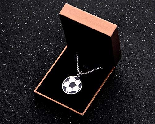 [Australia] - Rehoboth Baseball Basketball Football Soccer Rugby Hockey Athletes Cross Pendant Necklace for Boys Girls Women Men 22 24 Inch Adjustable Stainless Steel Chain I Can Do All Things on Back Soccer C 