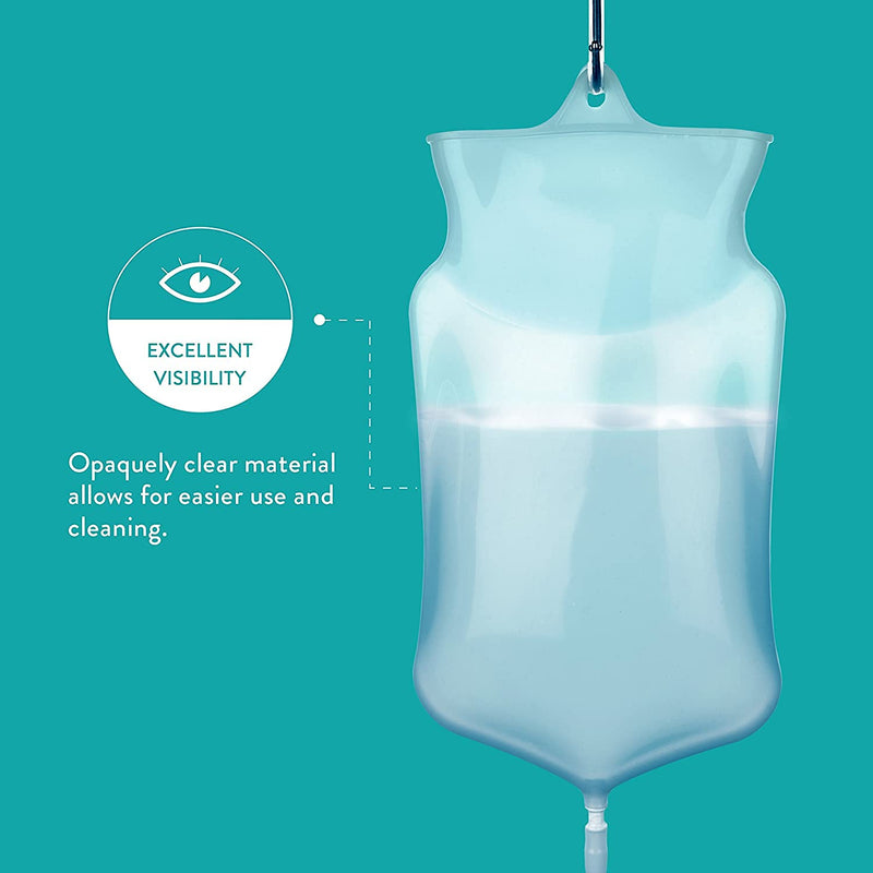 [Australia] - Reusable Silicone Enema Bag Kit-2L Coffee and Water Enema Cleansing 6.55ft Long Silicone Hose Anal Douche for Women and Men 