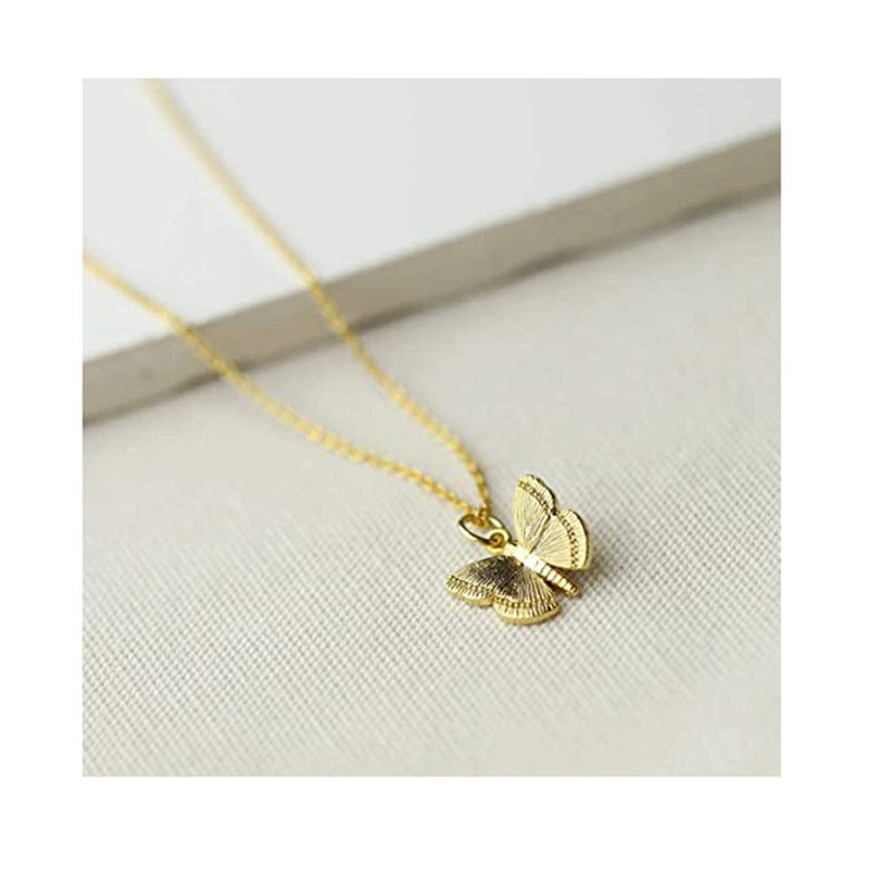 [Australia] - Baydurcan Hundred River Friendship Anchor Compass Necklace Good Luck Elephant Pendant Chain Necklace with Message Card gold butterfly 