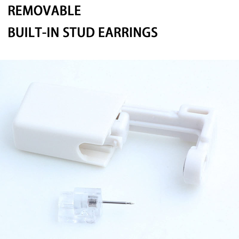 [Australia] - 8 Pack Disposable Ear Piercing Gun, DKDDSSS Ear Piercing Kit Safety Asepsis Piercing Tool With Ear Studs For Girls Women Men(White) 