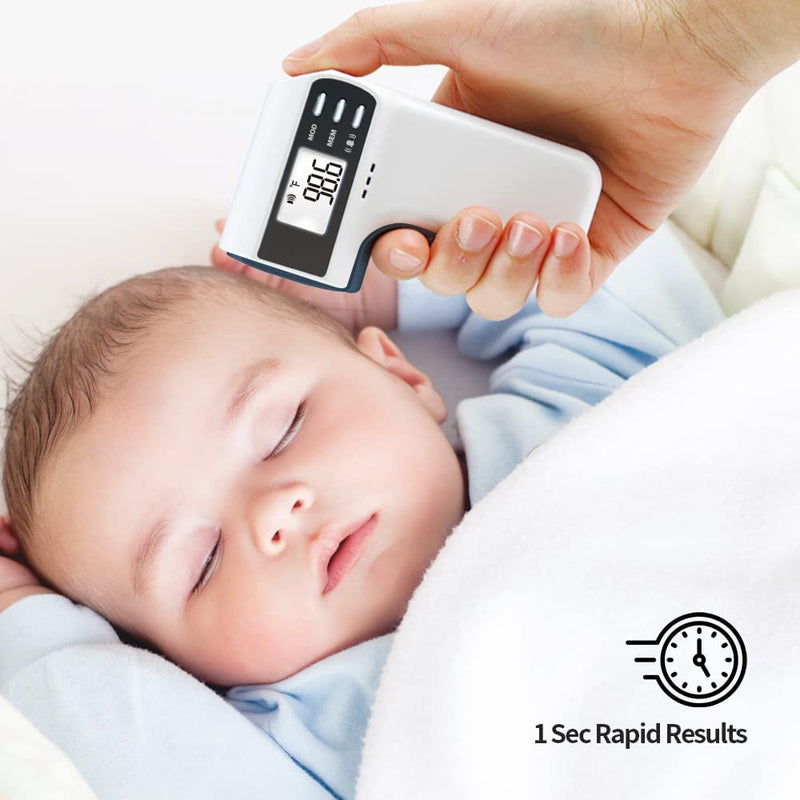 [Australia] - HuBDIC Medical Grade Infrared Non-Contact Thermometer │Made in S. Korea│ LCD Display, Instant Read │Thermometer for Adults, Kids, Toddlers, Infants, and Babies (Black) Black 