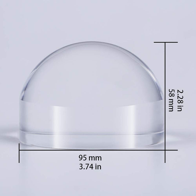 [Australia] - 4 Inch Acrylic Paperweight Reading Magnifying Glass/Dome Magnifier/Paperweight Optical Half Ball Lens (95mm) 95mm 