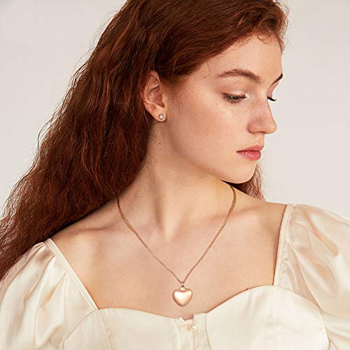 [Australia] - VNOX Cremation Jewelry Cute Heart Cremation Urn Necklace for Ashes Holder Urn Pendant Necklace Keepsake Jewelry *Silver-Pack of 2 