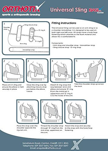 [Australia] - Express Orthopaedic® - Medically Approved Universal Foam Sling for Adults With Abdominal Immobilising Strap - Supplied to UK Hospitals 
